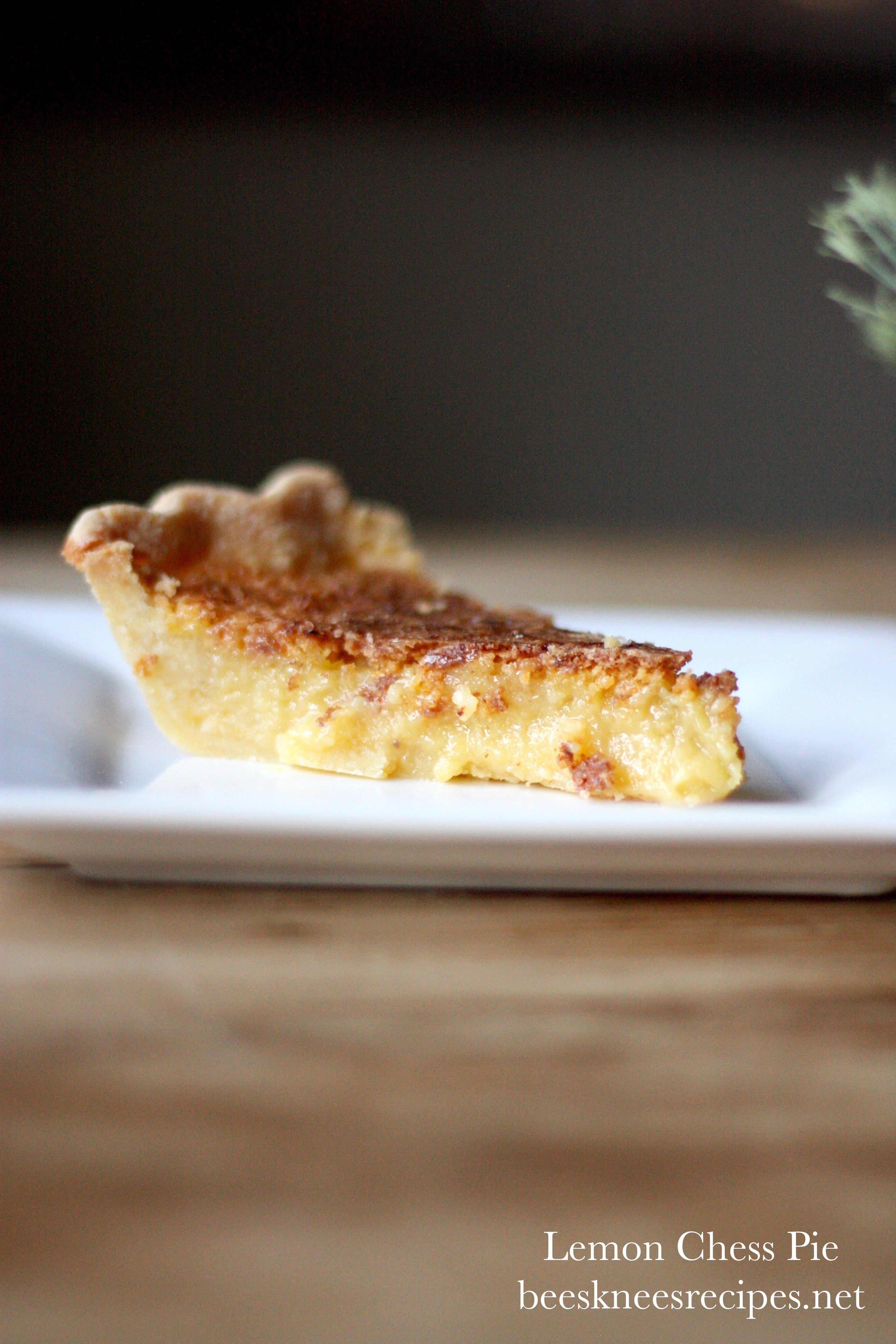 Lemon Chess Pie – Bees Knees Recipes