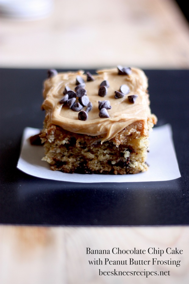 Banana Cake with Peanut Butter Frostin